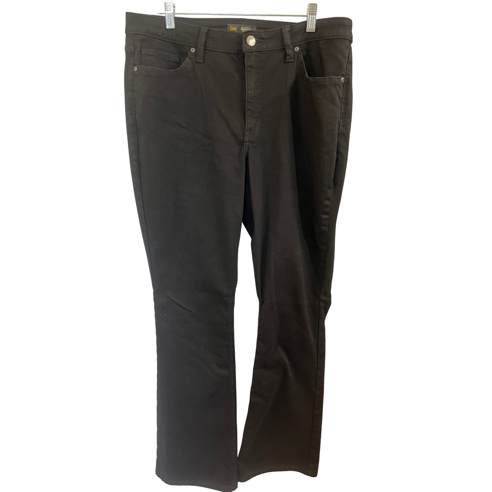Lee Regular Fit Bootcut Mid Rise Black Denim‎ Jeans Mens
